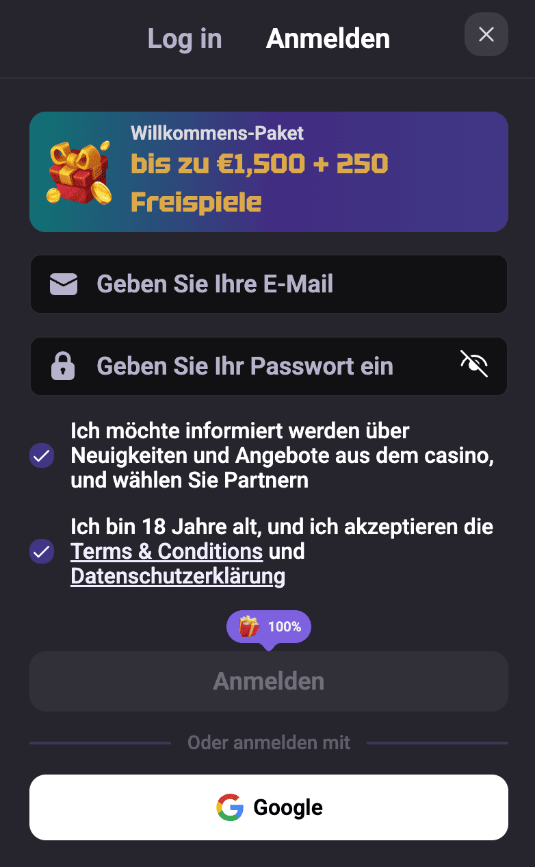 Hoe u zich registreert bij Need for Slots Casino